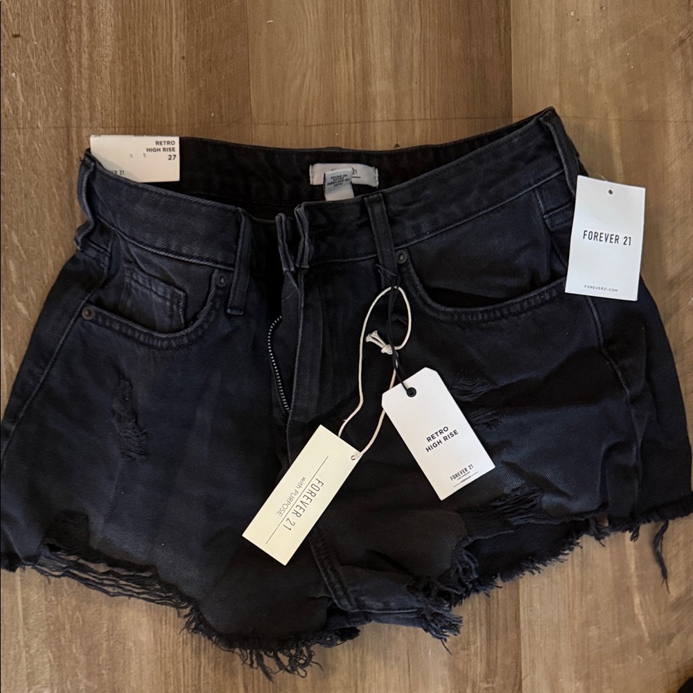 Forever 21 Dark Jean Shorts